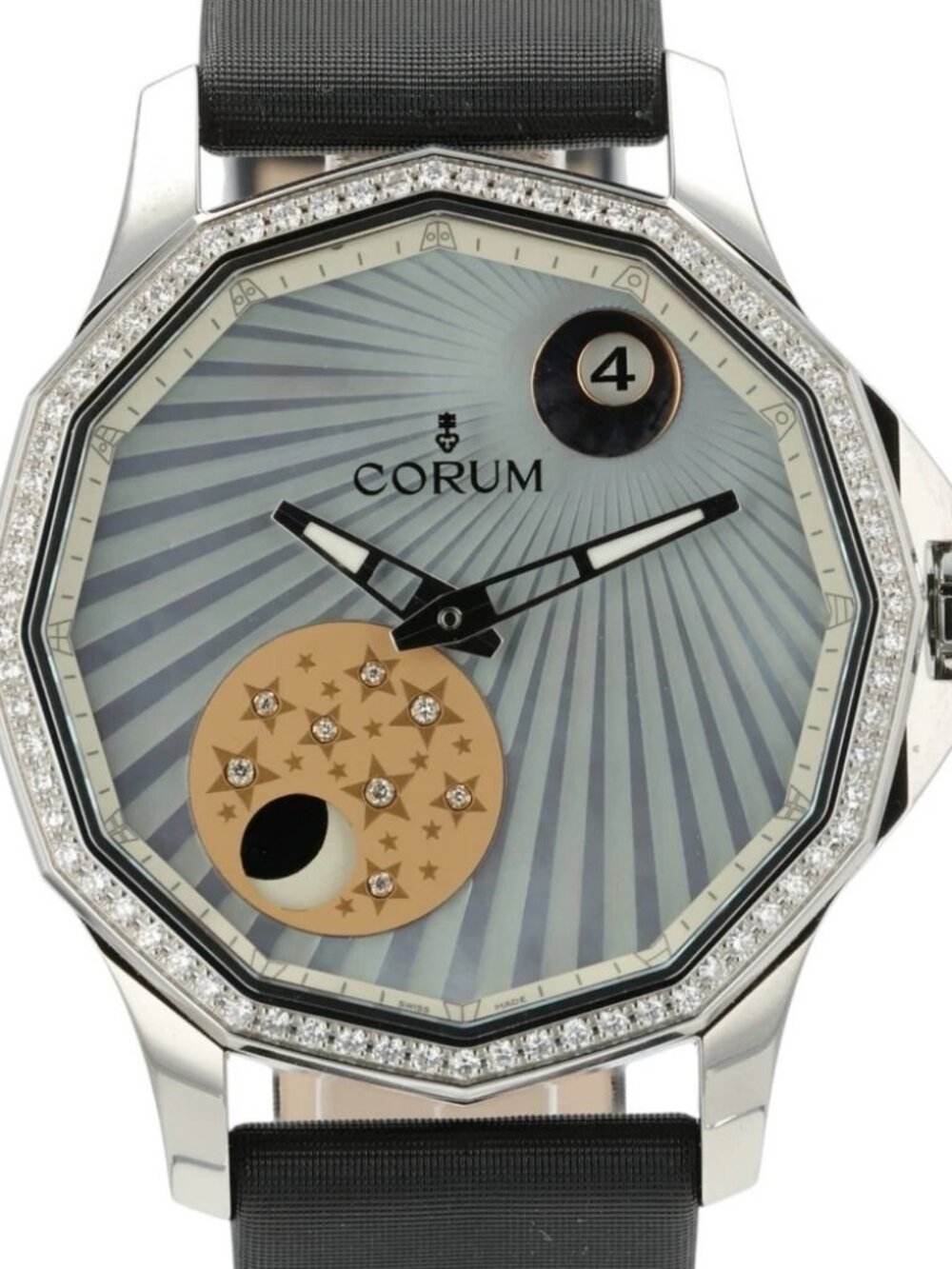 Corum Admirals Cup Legend Mystery Moon Blue Dial Steel 38mm Auto